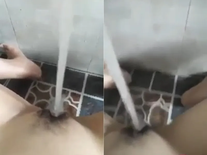 Con ghệ thủ dâm cực mạnh với vòi nước